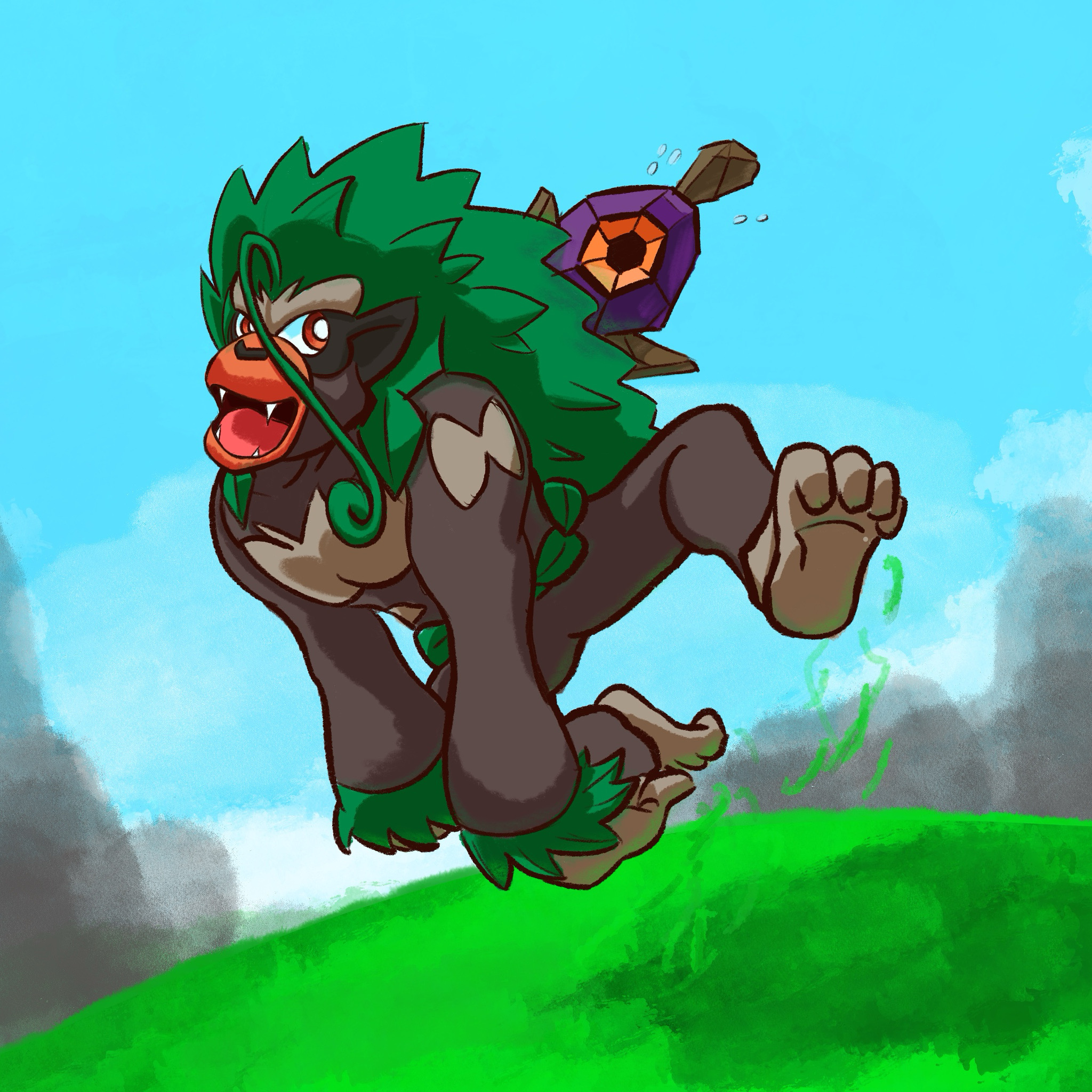 DK Bananza inspired Rillaboom and Roggenrola