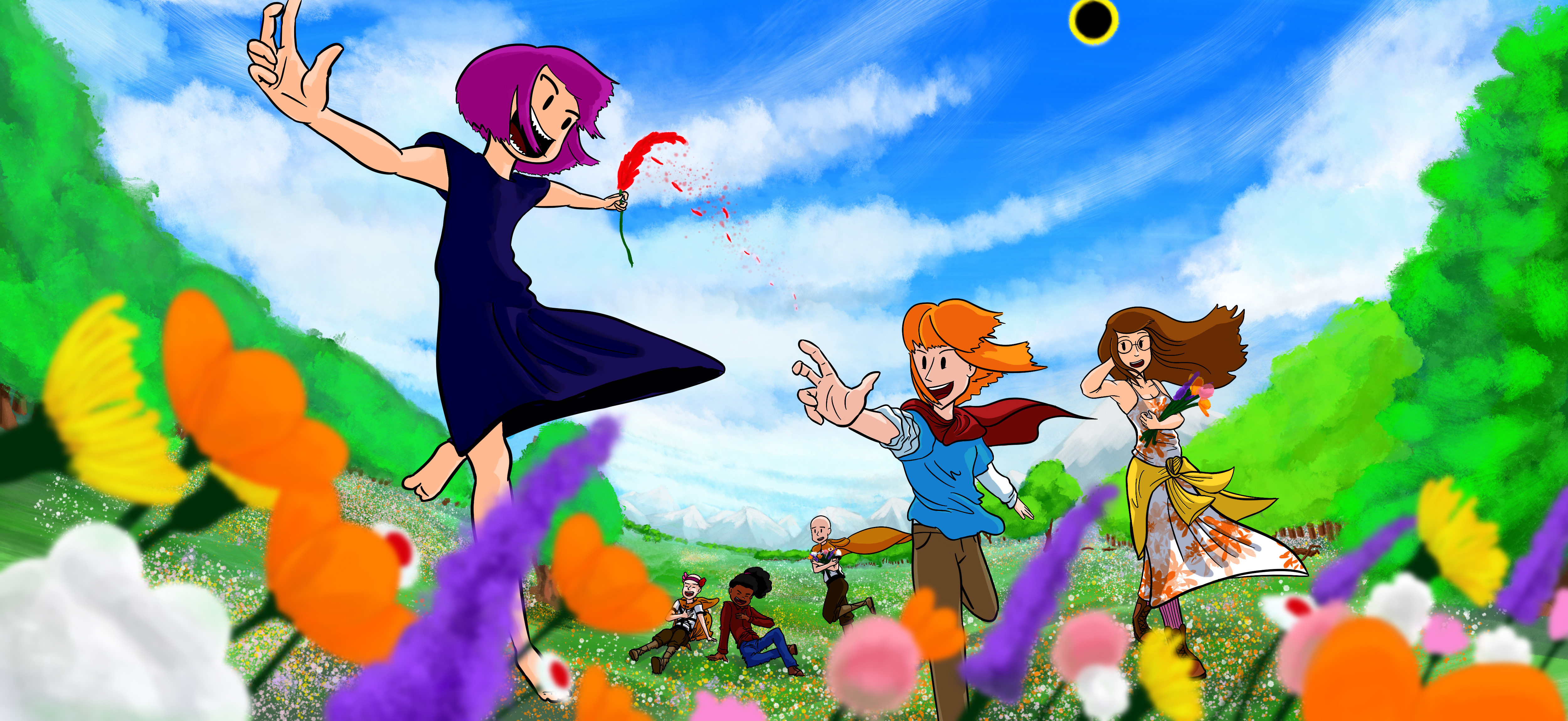 Mischievous Little Imp Stealing Her Brother's Flower (Spring 2023)