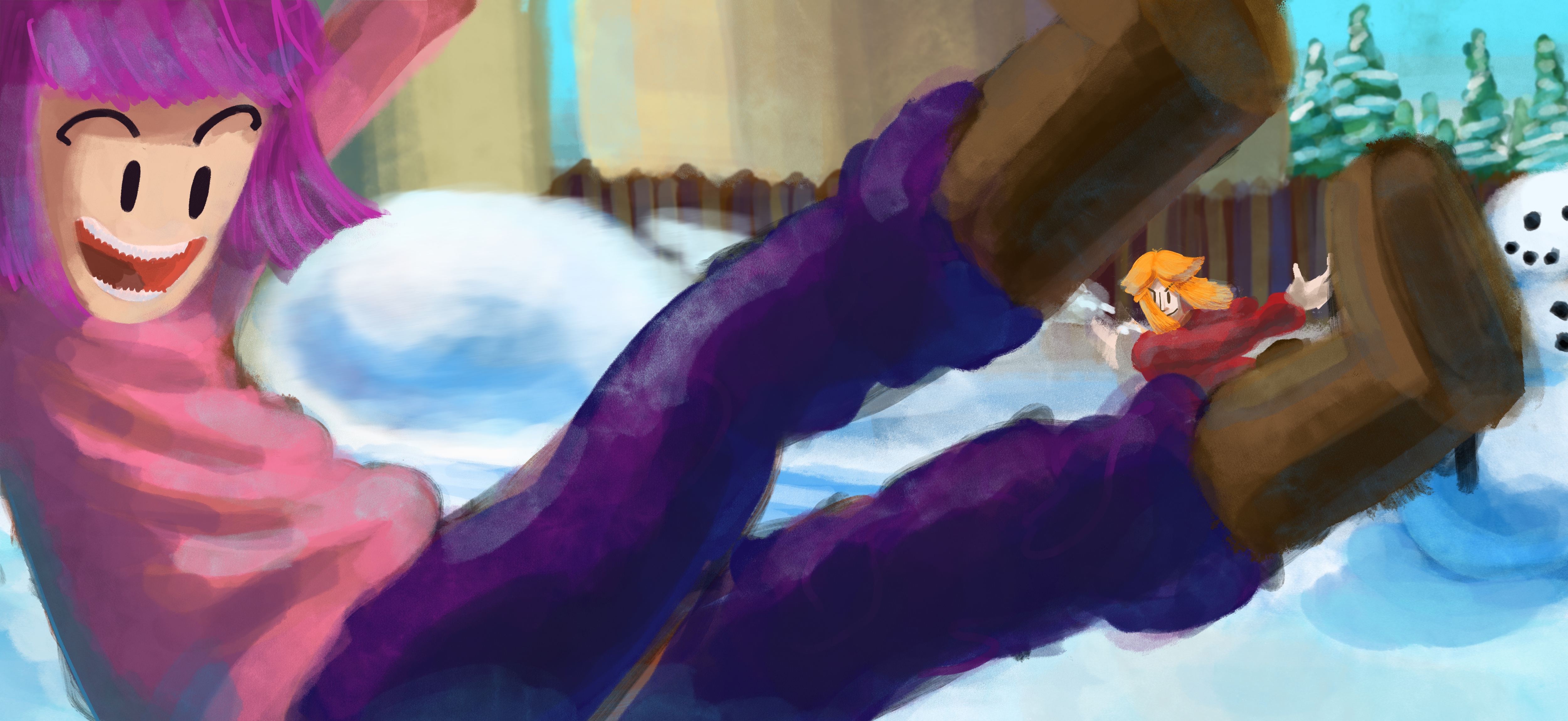 Umalna Dodging a Snowball (Winter 2024)